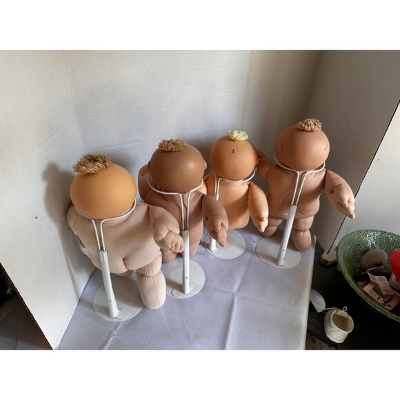Vtg Cabbage Patch Kids Preemie Baby Dolls Lot Of 4 Has Flaws Needs TLC Paci READ - Picture 2 of 16